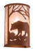 Meyda Tiffany - 197064 - Two Light Wall Sconce - Bear At Dawn - Antique Copper