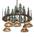 Meyda Tiffany - 197163 - Five Light Chandelier - Nuevo Mission - Natural Wood,Mahogany Bronze
