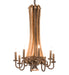 Meyda Tiffany - 197593 - Nine Light Chandelier - Barrel Stave - Natural Wood,Mahogany Bronze