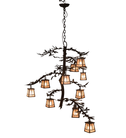 Meyda Tiffany - 198533 - Ten Light Chandelier - Pine Branch - Mahogany Bronze