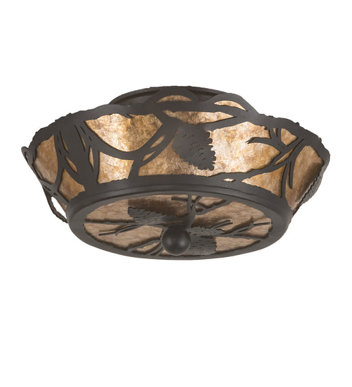 Meyda Tiffany - 199593 - Two Light Flushmount - Whispering Pines - Antique Copper