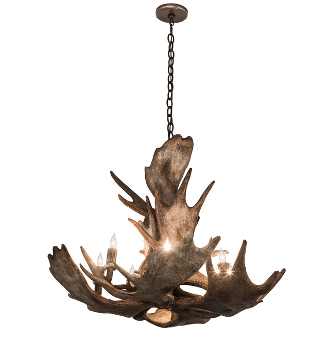 Meyda Tiffany - 200438 - Ten Light Chandelier - Antlers - Antique Copper