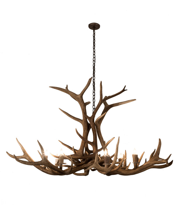 Meyda Tiffany - 200452 - Eight Light Chandelier - Antlers - Antique Copper