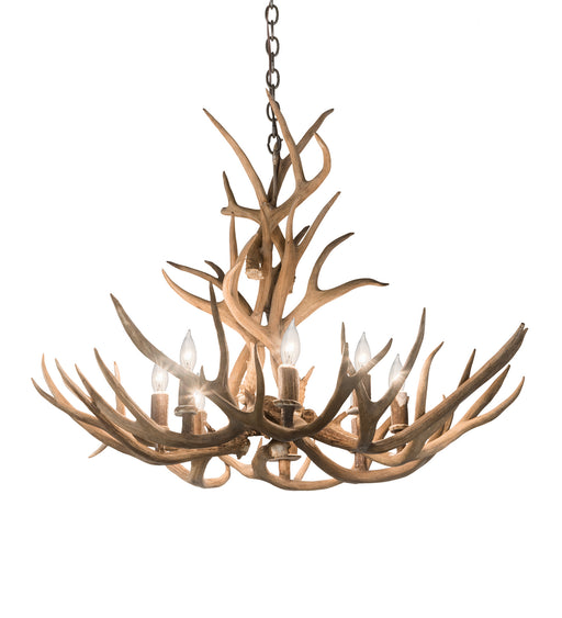 Meyda Tiffany - 200453 - Eight Light Chandelier - Antlers - Antique Copper