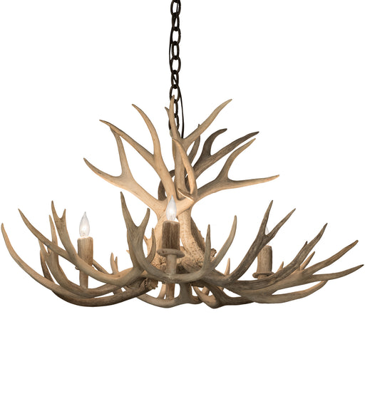 Meyda Tiffany - 200464 - Four Light Chandelier - Antlers - Antique Copper