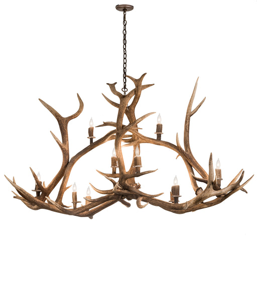 Meyda Tiffany - 200466 - Ten Light Chandelier - Antlers - Antique Copper