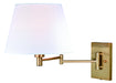 Vaxcel - W0261 - One Light Swing Arm Wall Light - Chapeau - Natural Brass