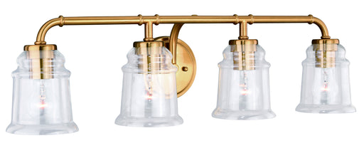 Vaxcel - W0265 - Four Light Vanity - Toledo - Natural Brass