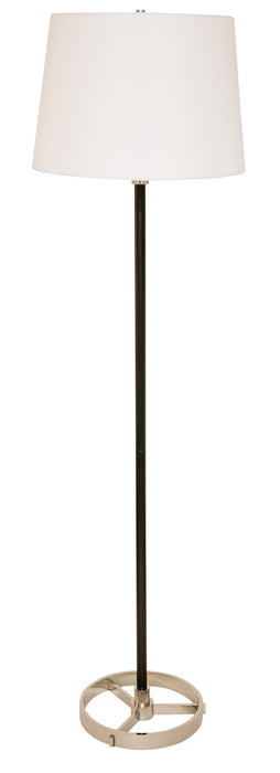 House of Troy - M600-BLKPN - One Light Floor Lamp - Morgan - Black with Polished Nickel