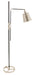 House of Troy - M601-BLKPN - One Light Floor Lamp - Morgan - Black with Polished Nickel