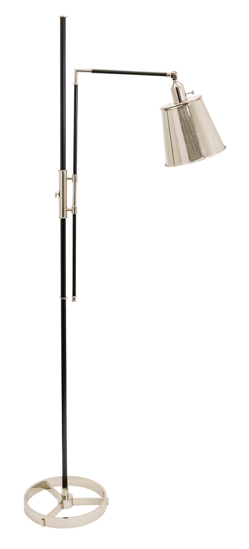 House of Troy - M601-BLKPN - One Light Floor Lamp - Morgan - Black with Polished Nickel