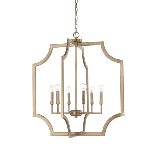 Capital Lighting - 526161AD - Six Light Foyer Pendant - Independent - Aged Brass