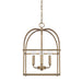 Capital Lighting - 527542AD - Four Light Foyer Pendant - Independent - Aged Brass