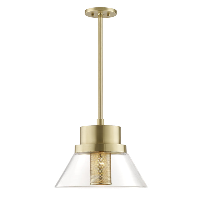 Hudson Valley - 4032-AGB - One Light Pendant - Paoli - Aged Brass