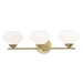 Mitzi - H136303-AGB - Three Light Bath Bracket - Valerie - Aged Brass