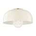 Mitzi - H199501L-AGB/CR - One Light Semi Flush Mount - Avery - Aged Brass/Cream