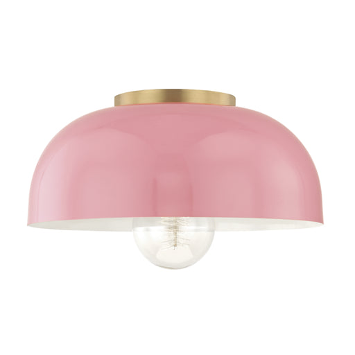 Mitzi - H199501L-AGB/PK - One Light Semi Flush Mount - Avery - Aged Brass/Pink