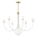 Mitzi - H234807-AGB/WH - Seven Light Chandelier - Coco - Aged Brass/White