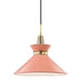 Mitzi - H251701S-AGB/PK - One Light Pendant - Kiki - Aged Brass/Pink