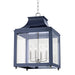 Mitzi - H259704L-PN/NVY - Four Light Pendant - Leigh - Polished Nickel/Navy