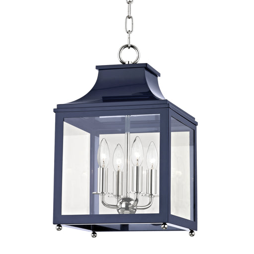 Mitzi - H259704S-PN/NVY - Four Light Pendant - Leigh - Polished Nickel/Navy
