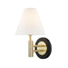 Mitzi - H264101-AGB/BK - One Light Wall Sconce - Robbie - Aged Brass/Black