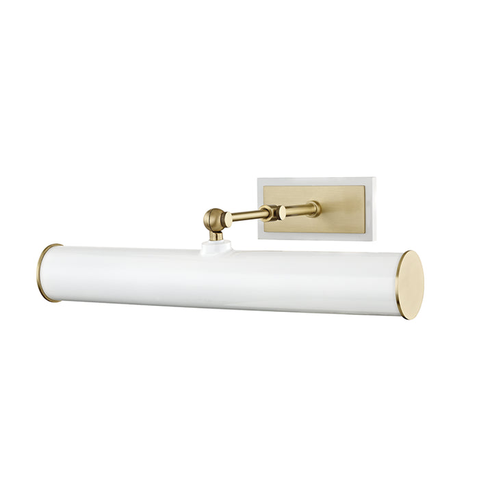 Mitzi - HL263202-AGB/WH - Two Light Picture Light With Plug - Holly - Aged Brass/White