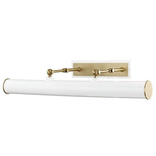 Mitzi - HL263203-AGB/WH - Three Light Picture Light With Plug - Holly - Aged Brass/White