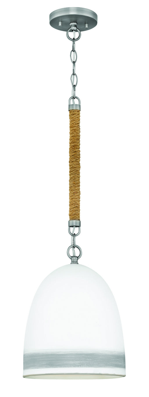 Hinkley - 3364AN-GR - One Light Pendant - Nash - Antique Nickel with Grey Stripe
