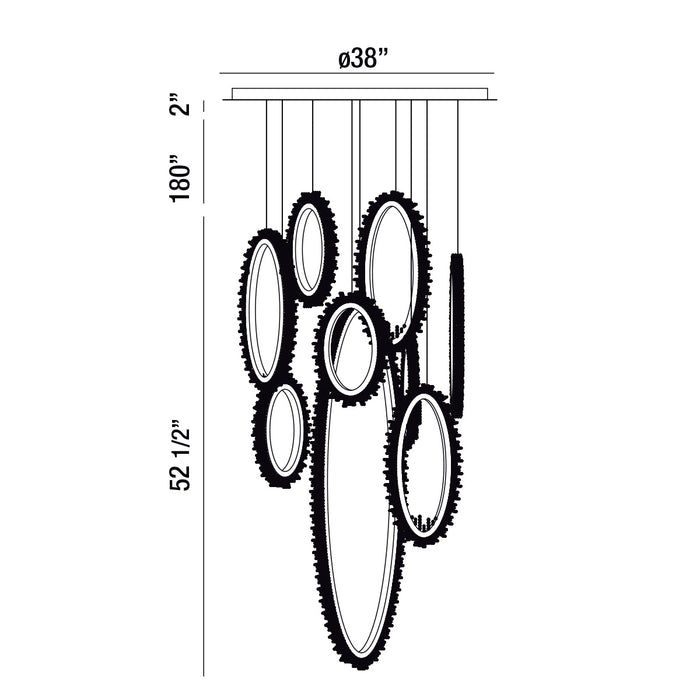 Eurofase - 33732-015 - LED Chandelier - Scoppia - Chrome