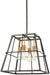 Minka-Lavery - 4763-416 - Four Light Pendant - Keeley Calle - Painted Bronze W/Natural Brush
