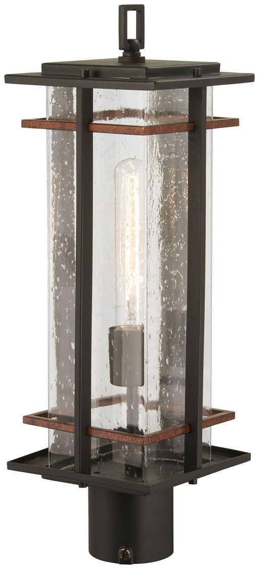 Minka-Lavery - 72496-68 - One Light Outdoor Post Mount - San Marcos - Coal W/Antique Copper Accents