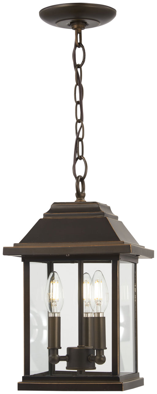 Minka-Lavery - 72634-143C - Three Light Chain Hung Lantern - Mariner`S Pointe - Oil Rubbed Bronze W/ Gold High