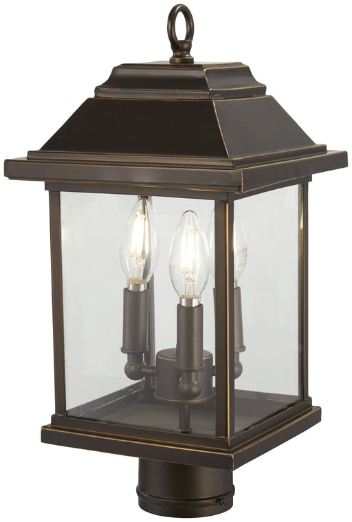 Minka-Lavery - 72636-143C - Three Light Outdoor Post Mount - Mariner`S Pointe - Oil Rubbed Bronze W/ Gold High