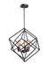 Matteo Lighting - C54623RB - Three Light Pendant - Geometry Series - Rusty Black
