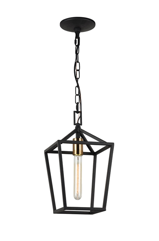 Matteo Lighting - C61701RB - One Light Chandelier - Scatola - Rusty Black & Aged Gold Brass Accents