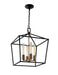 Matteo Lighting - C61704RB - Four Light Chandelier - Scatola - Rusty Black & Aged Gold Brass Accents