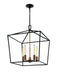 Matteo Lighting - C61705RB - Five Light Chandelier - Scatola - Rusty Black & Aged Gold Brass Accents