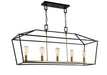 Matteo Lighting - C61715RB - Five Light Chandelier - Scatola - Rusty Black & Aged Gold Brass Accents