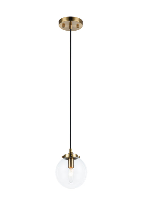 Matteo Lighting - C63001AGCL - One Light Pendant - The Bougie - Aged Gold Brass
