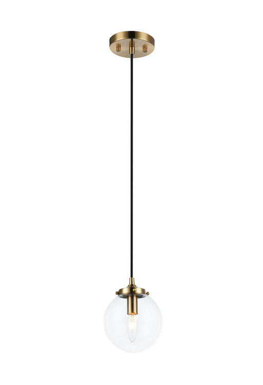 Matteo Lighting - C63001AGCL - One Light Pendant - The Bougie - Aged Gold Brass