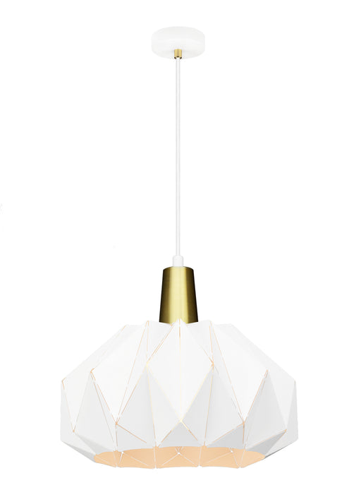 Matteo Lighting - C70901WH - One Light Pendant - The Origami - White