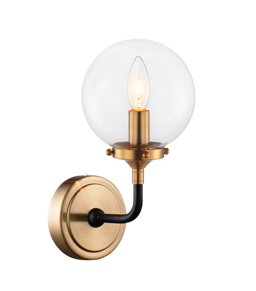 Matteo Lighting - W58201AGCL - One Light Wall Sconce - Particles - Aged Gold Brass
