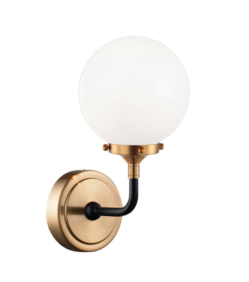 Matteo Lighting - W58201AGOP - One Light Wall Sconce - Particles - Aged Gold Brass
