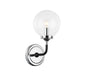 Matteo Lighting - W58201CHCL - One Light Wall Sconce - Particles - Black & Chrome