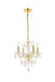 Elegant Lighting - V7834D17G/RC - Four Light Pendant - Princeton - Gold