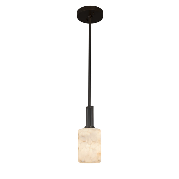 Justice Designs - ALR-8445-10-MBLK - One Light Pendant - Alabaster Rocks! - Matte Black