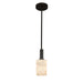 Justice Designs - ALR-8445-10-MBLK - One Light Pendant - Alabaster Rocks! - Matte Black