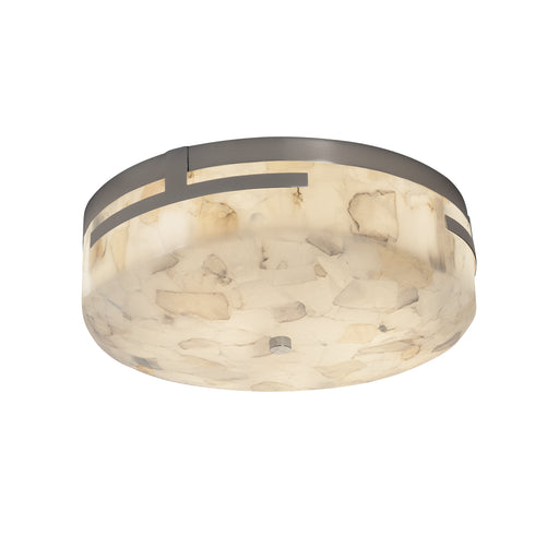 Justice Designs - ALR-8995-NCKL - LED Flush-Mount - Alabaster Rocks! - Brushed Nickel