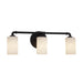 Justice Designs - CLD-8463-10-MBLK - Three Light Bath Bar - Clouds - Matte Black